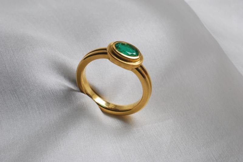 Schmuckring in 750/- Gelbgold