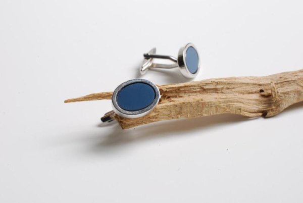 Manschettenknöpfe in Weißgold