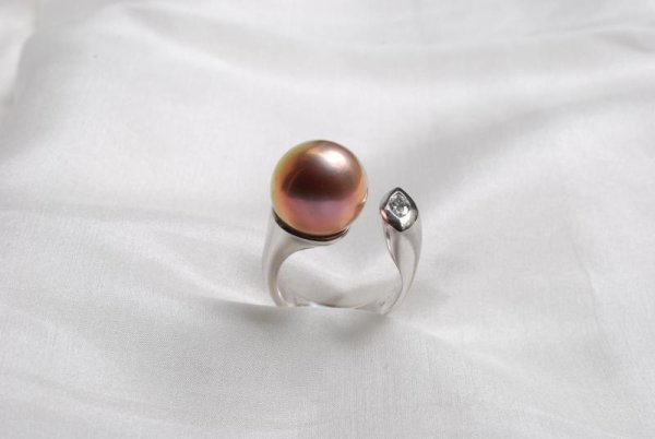 Perlring mit Südseeperle