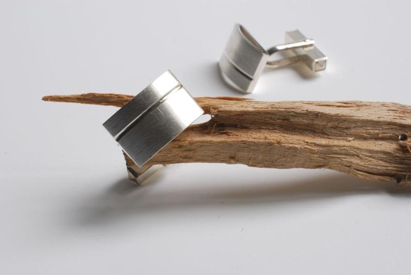 Manschettenknöpfe in Silber