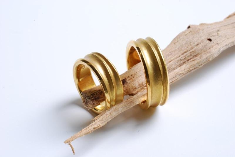 Trauringe in 750/- Gelbgold